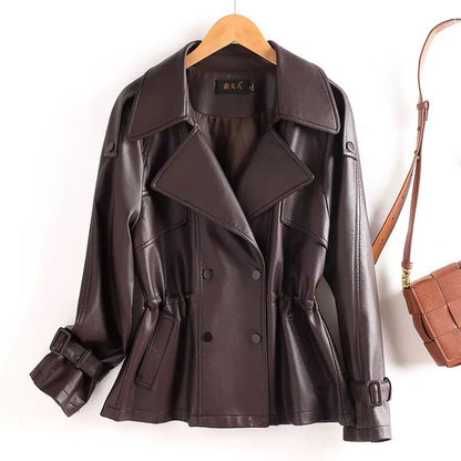 New mini leather coat