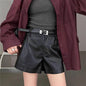 Leather shorts