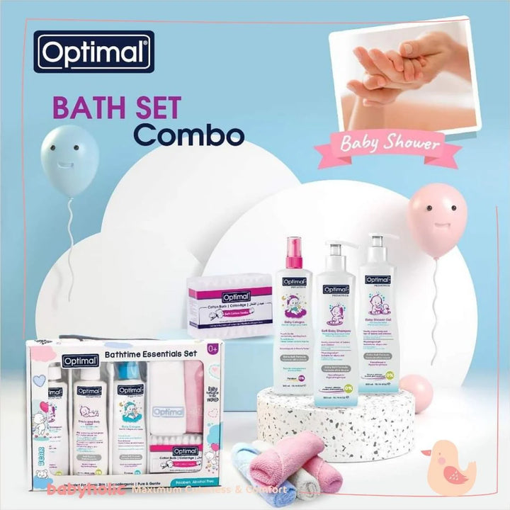 Optimal bathtime essentials set