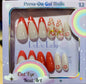 Fake nails 12 pieces with plastic glue