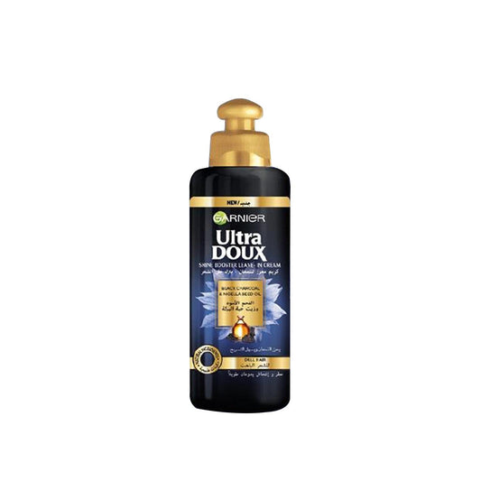 Garnier Ultra Doux Shine Booster Leave-In Cream with Black Charcoal & Nigella Seed Oil