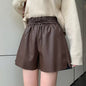 Leather shorts