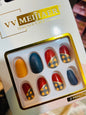 Fake nails 12 pieces with plastic glue