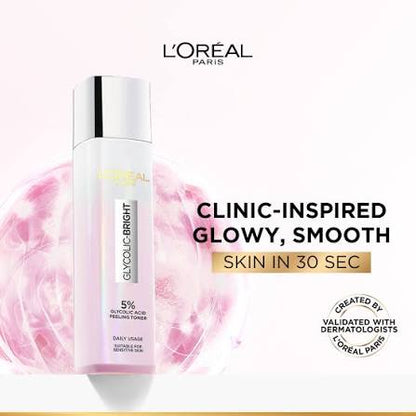 L’Oréal Paris 5% Glycolic Acid Peeling Toner For Instant Glowing Skin 128ml
