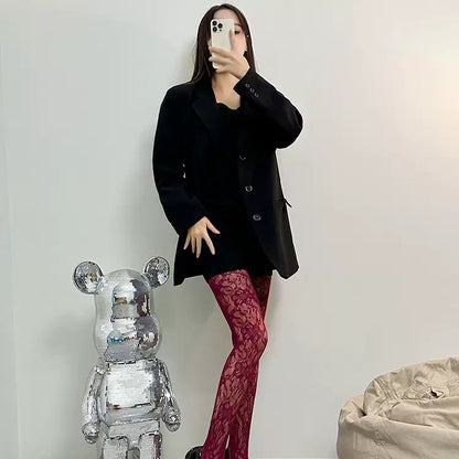 Net stockings women's summer thin leopard print bottoming pantyhose trend Sexy Slim legs Europe