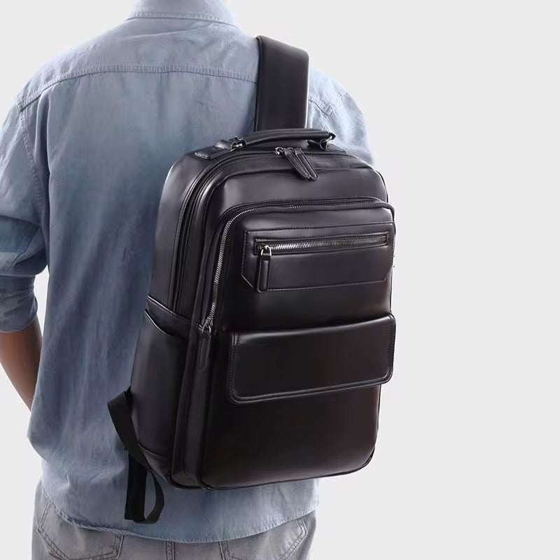 Leather backpack