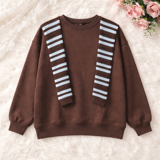 Wool top with scraf