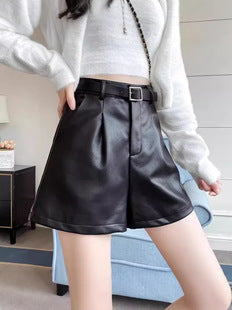 Leather shorts