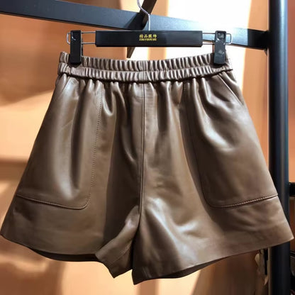 Leather shorts