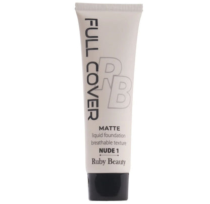 Ruby beauty full cover Matte foundation Nude 1