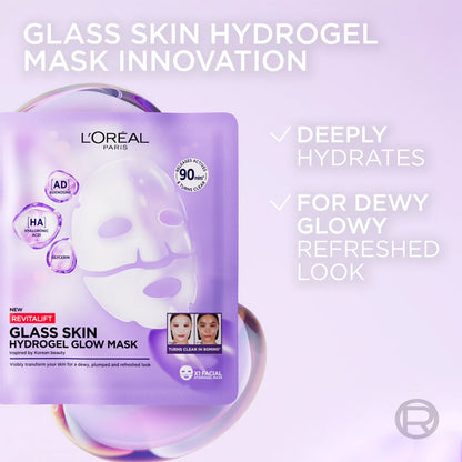 L'oreal REVITALIFT GLASS SKIN HYDROGEL GLOW MASK