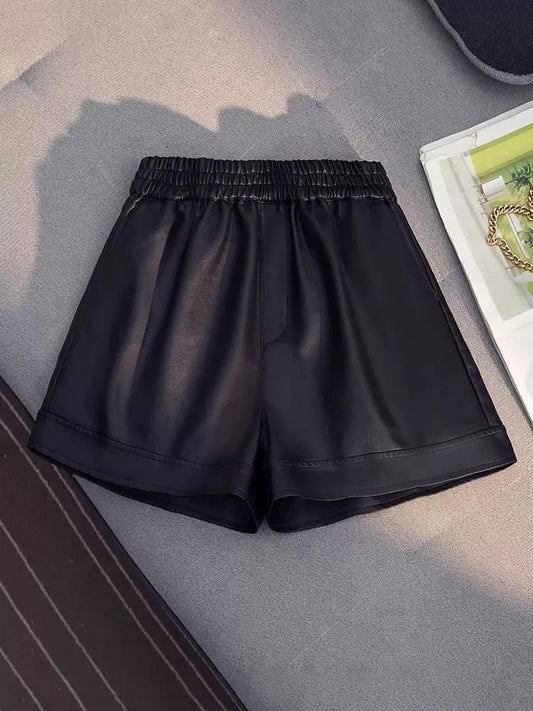 Leather shorts