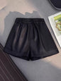 Leather shorts