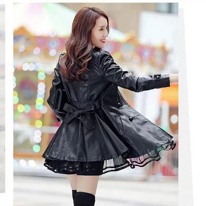 New mini leather coat