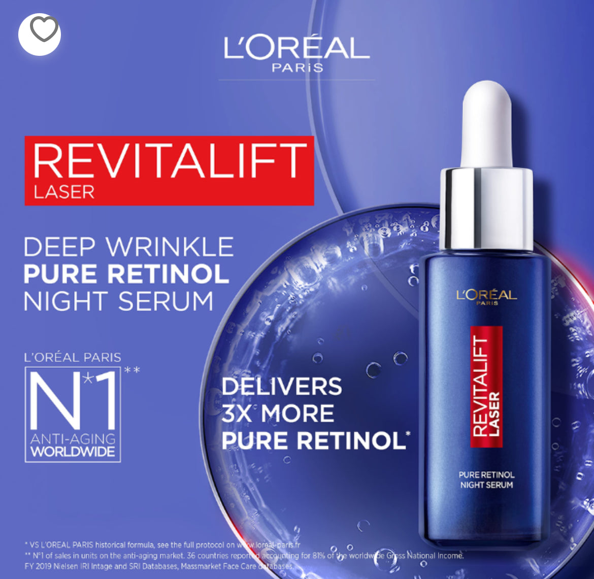Refitalif laser pure retinol Night serum 30ml