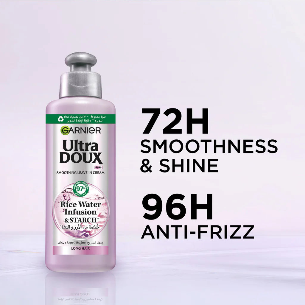 ultra doux rice water infusion & starch smoothing leave-in cream