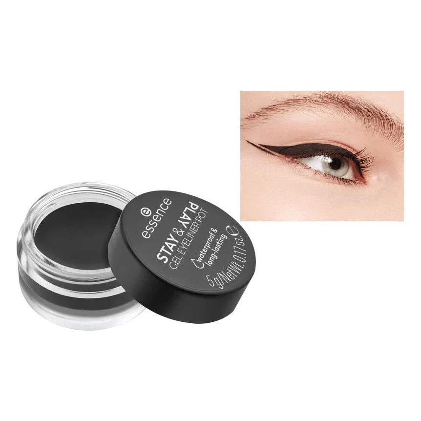 Stay & play Gel eyeliner Pot black