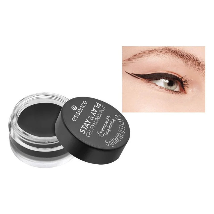 Stay & play Gel eyeliner Pot black