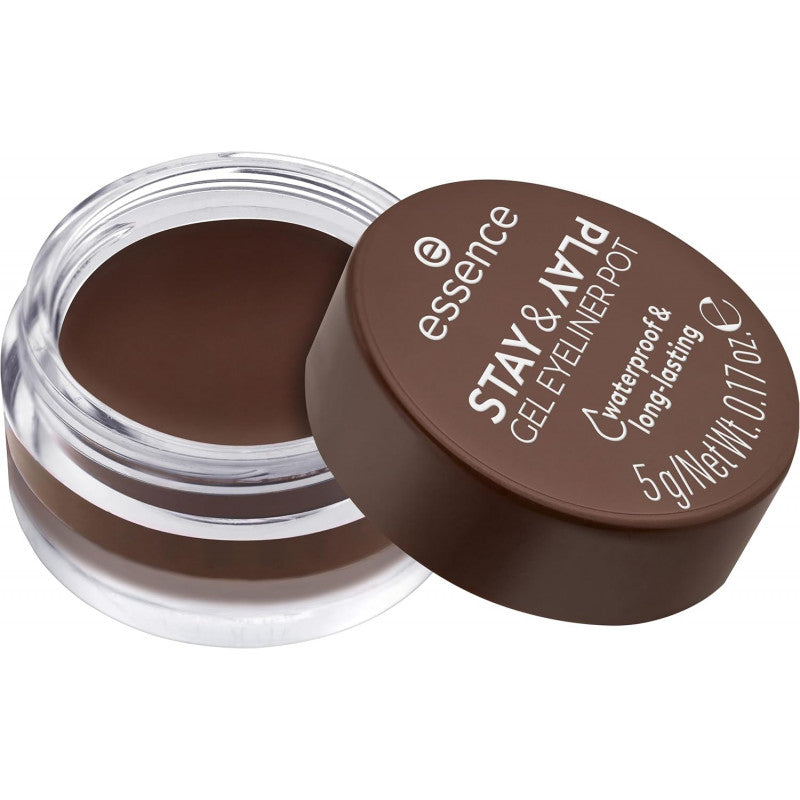 Stay & play Gel eyeliner Pot brown color waterproof