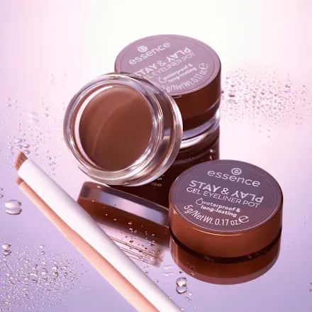 Stay & play Gel eyeliner Pot brown color waterproof