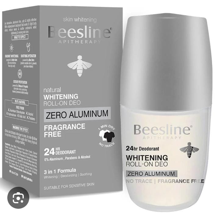 Beesline natural whitening fragrance Free Zero aluminum Roll-on Deo