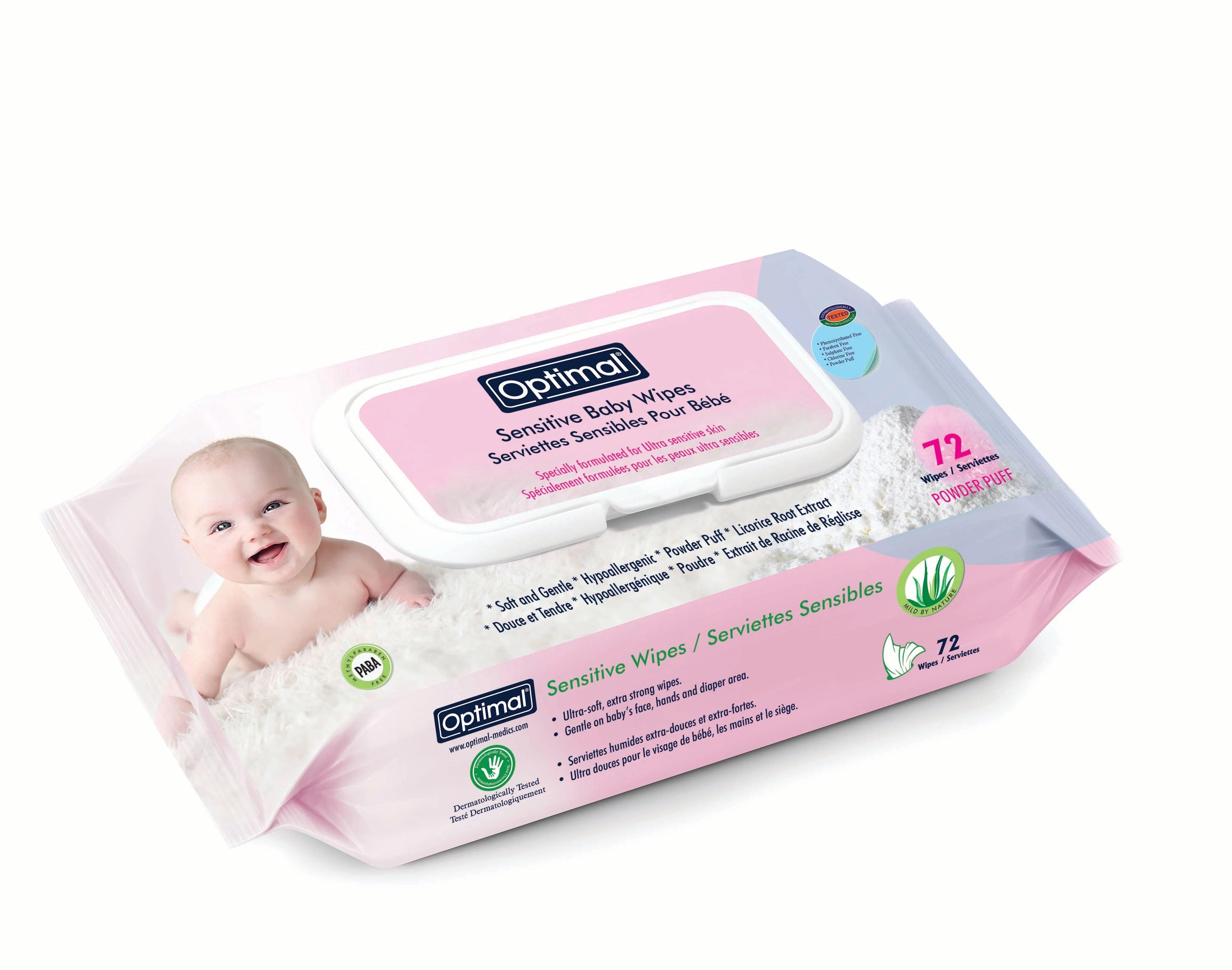 Optimal sensitive baby wipes lingettes sensibles pour bebe