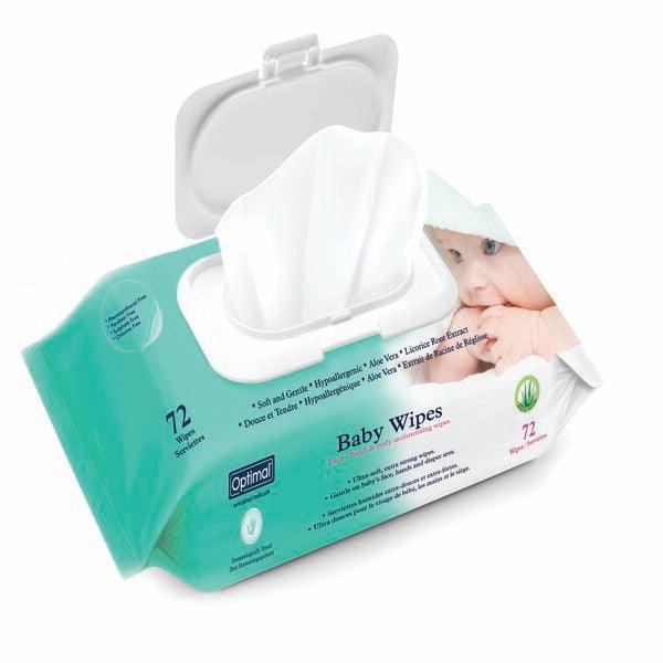 Optimal baby wipes face - hand & body moisturizing wipes