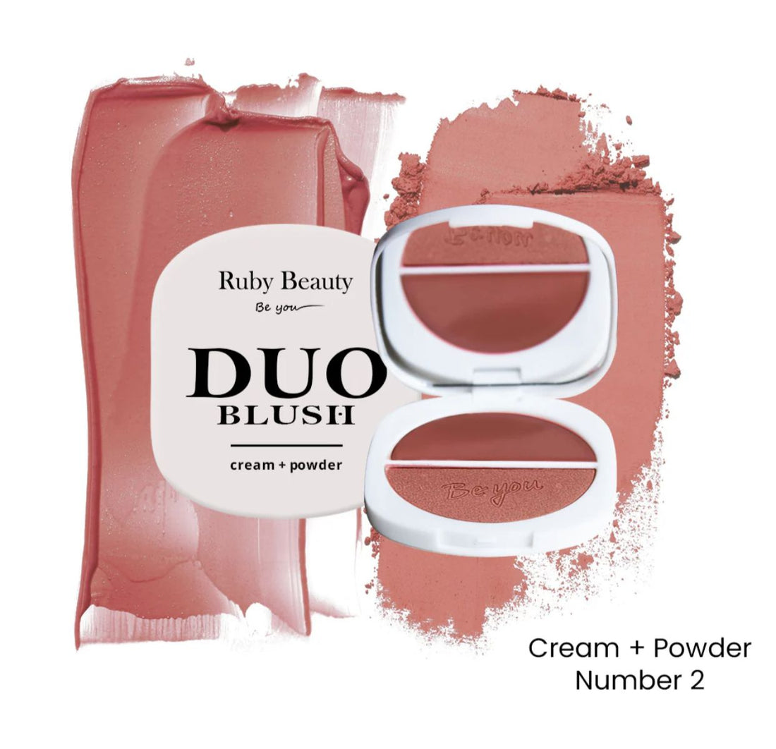 Ruby beauty blush duo cream + powder